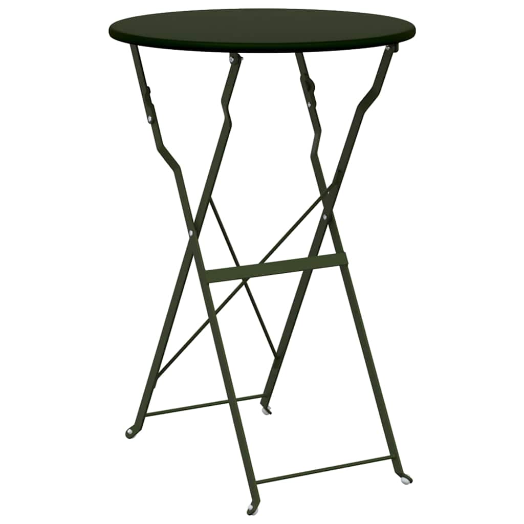 Sammenleggbart Bistrosett 3 pcs Skog Stål