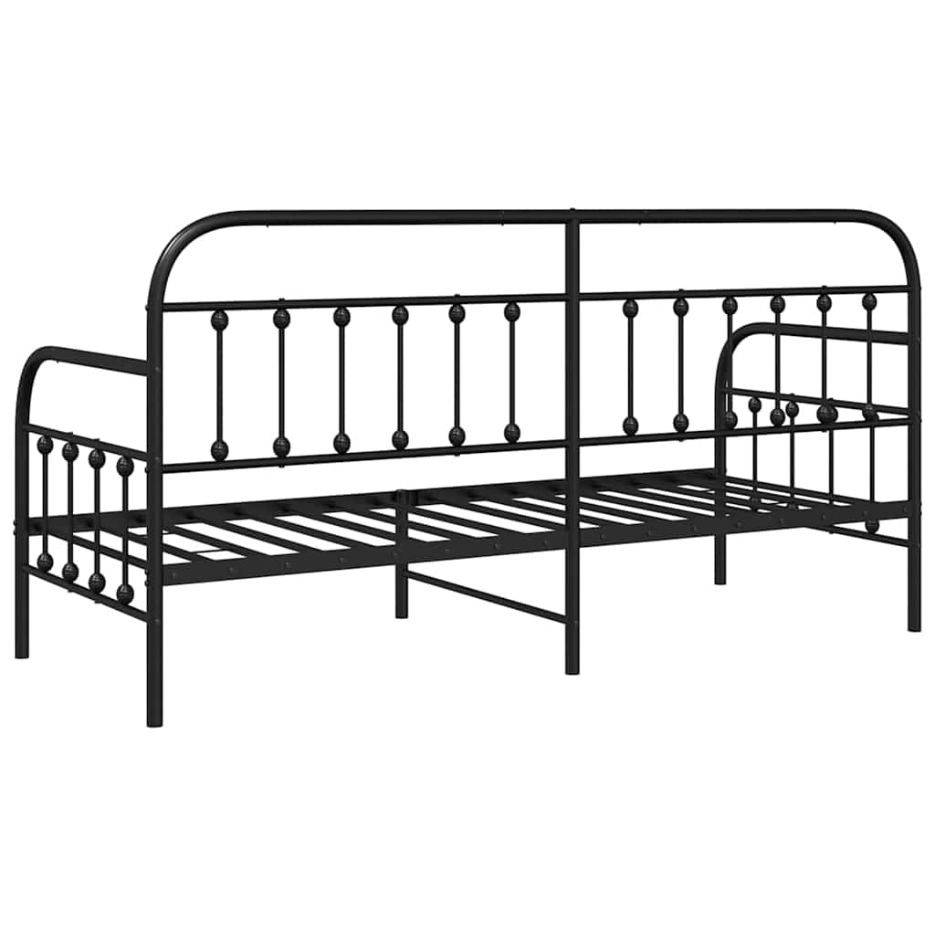 Dagsengeramme Svart 80 x 200 cm Pulverlakkert stål vidaXL