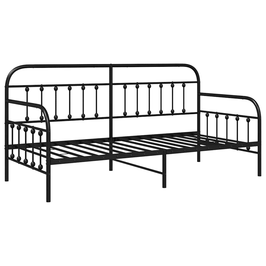 Dagsengeramme Svart 100 x 200 cm Pulverlakkert stål vidaXL