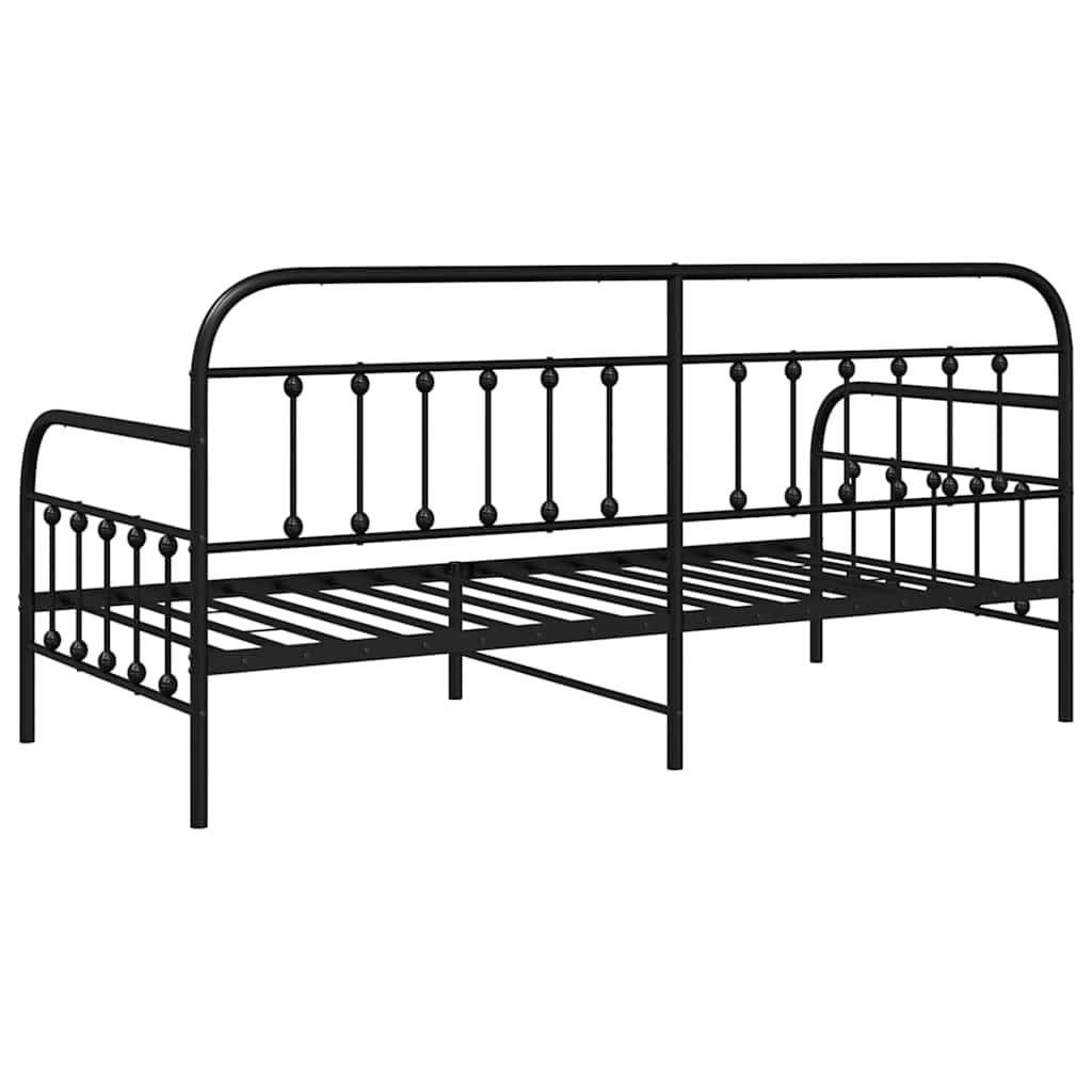 Dagsengeramme Svart 100 x 200 cm Pulverlakkert stål vidaXL