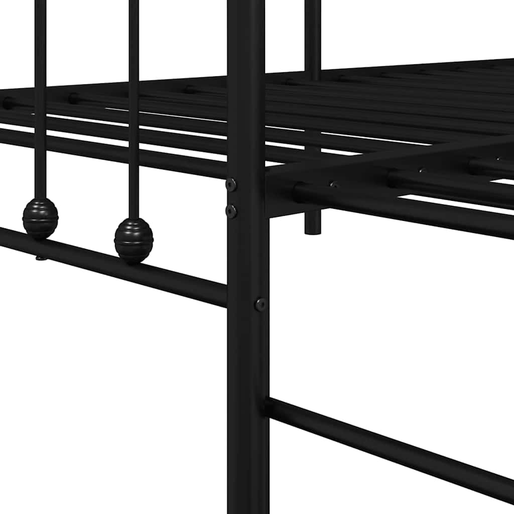 Dagsengeramme Svart 90 x 200 cm Pulverlakkert stål