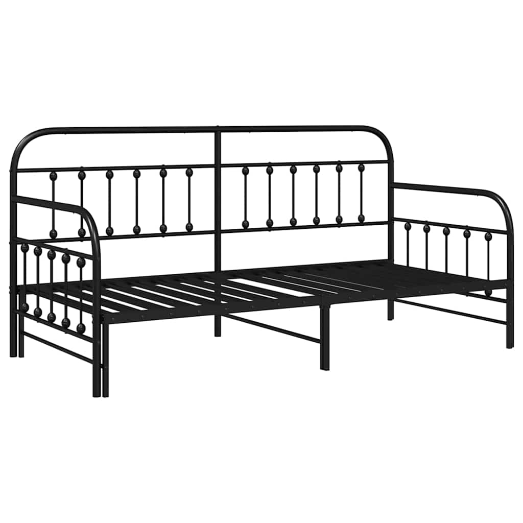 Dagsengeramme Svart 90 x 200 cm Pulverlakkert stål