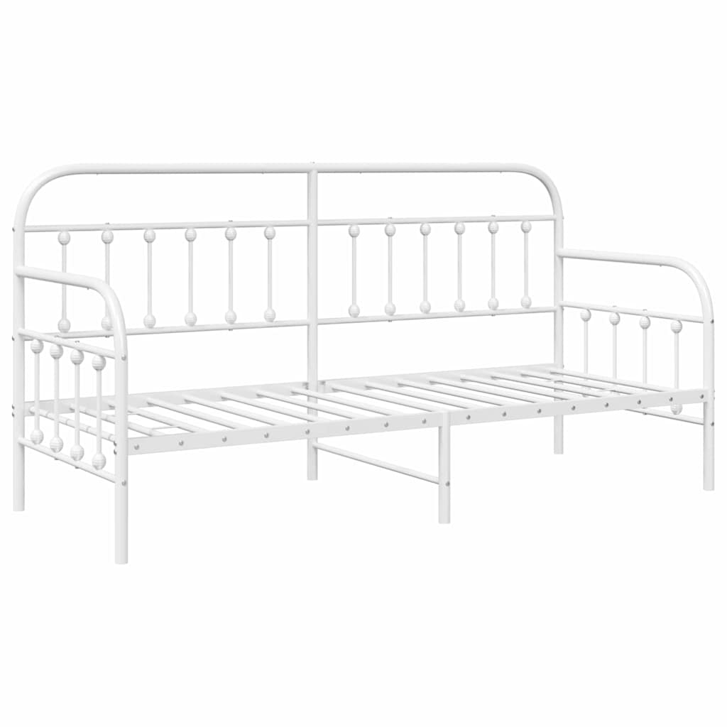 Dagsengeramme Hvit 80 x 200 cm Pulverlakkert stål vidaXL
