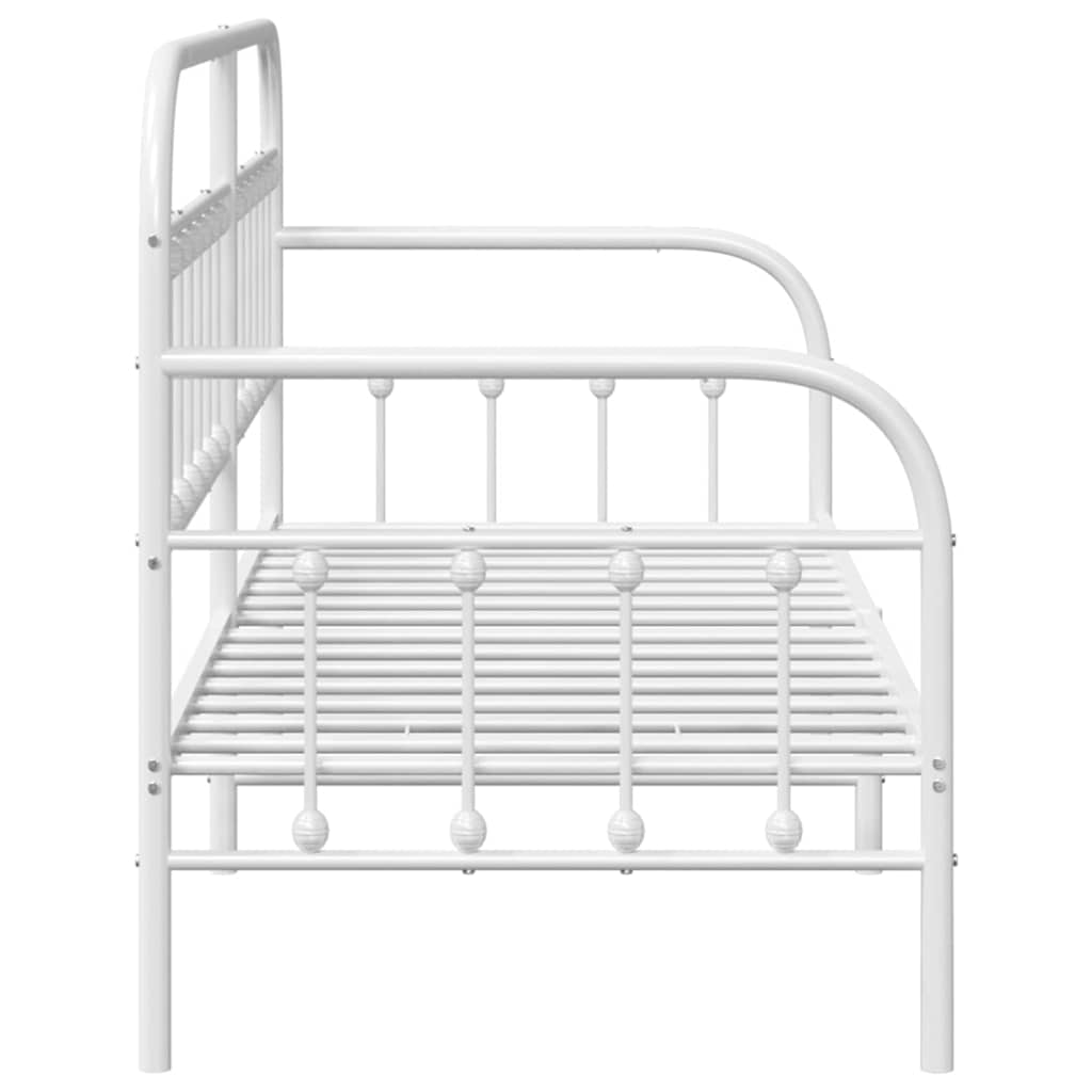 Dagsengeramme Hvit 80 x 200 cm Pulverlakkert stål vidaXL