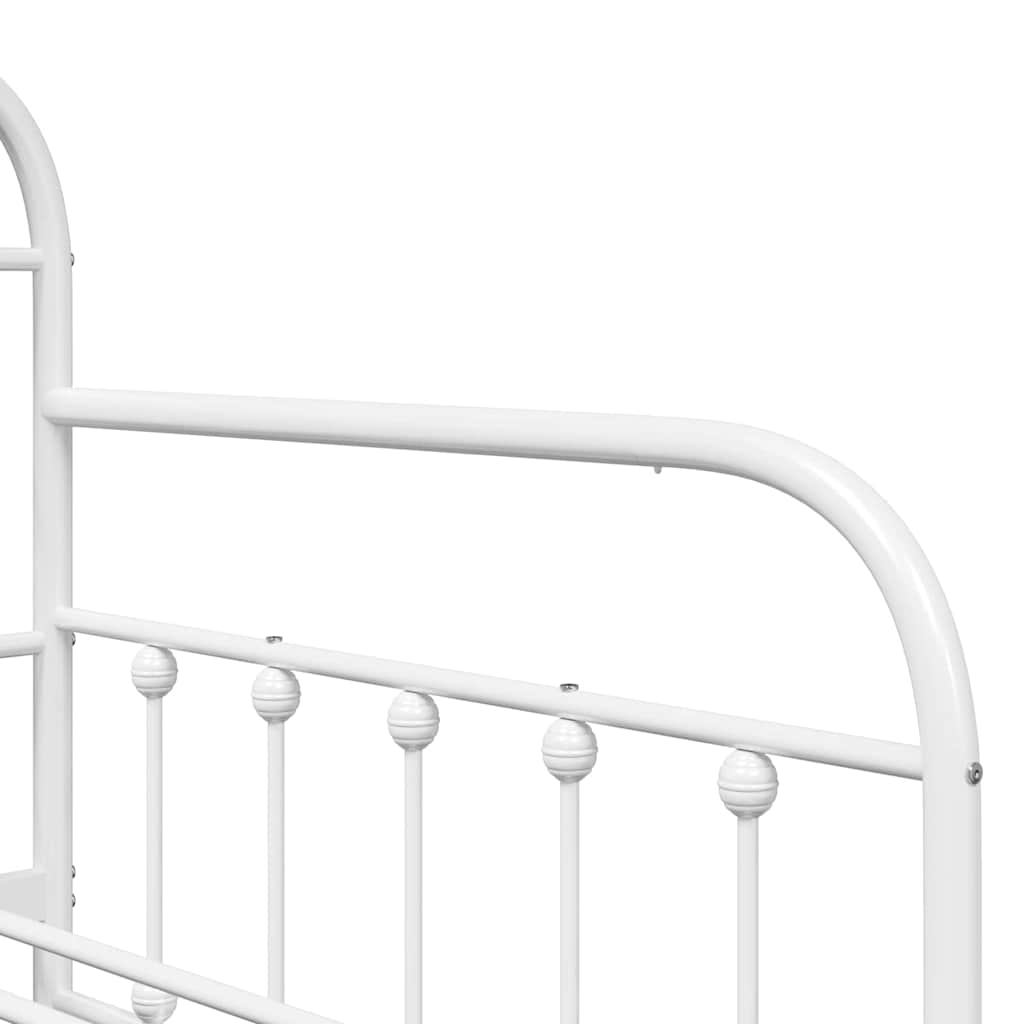 Dagsengeramme Hvit 90 x 200 cm Pulverlakkert stål