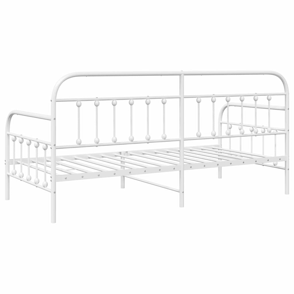 Dagsengeramme Hvit 90 x 200 cm Pulverlakkert stål