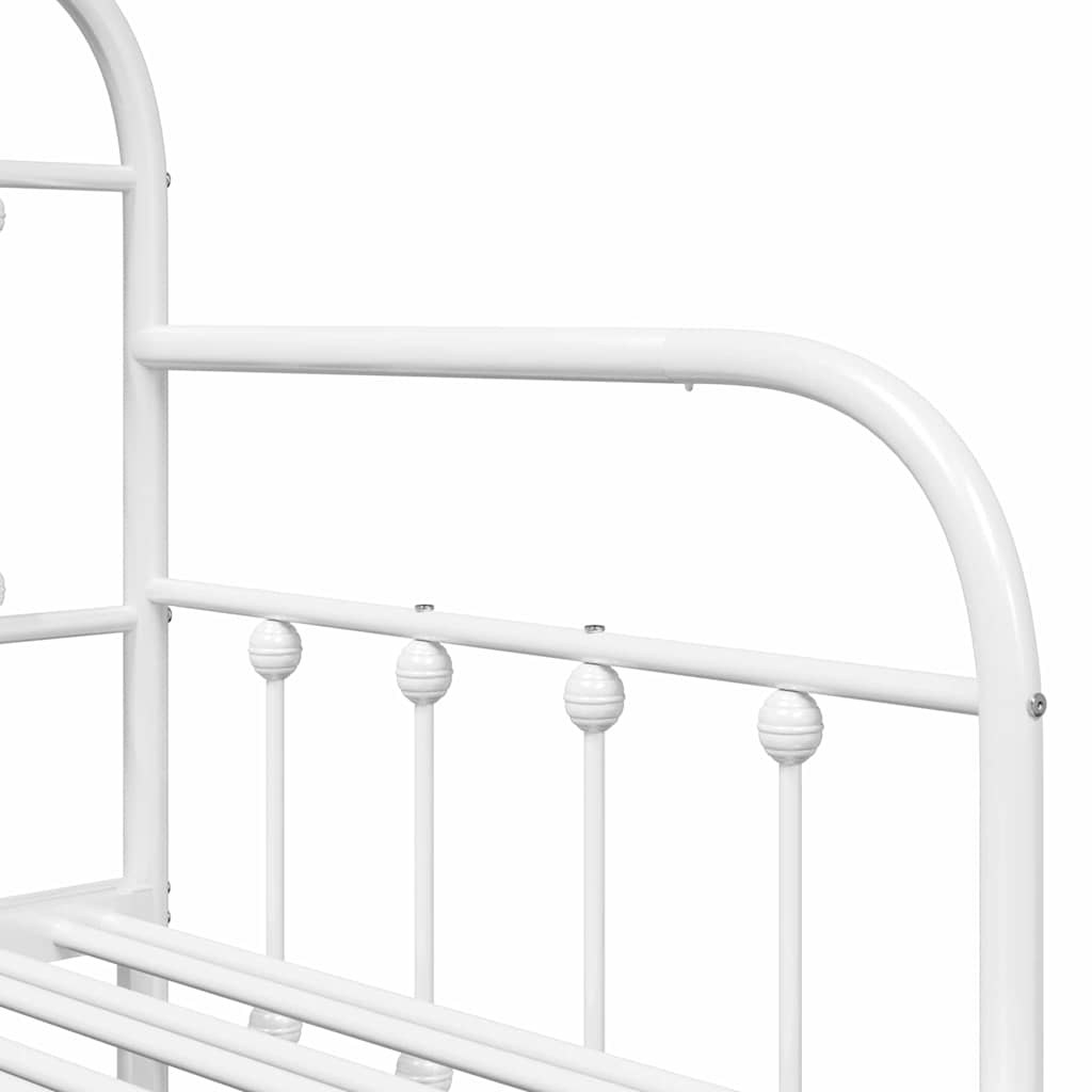 Dagsengeramme Hvit 80 x 200 cm Pulverlakkert stål