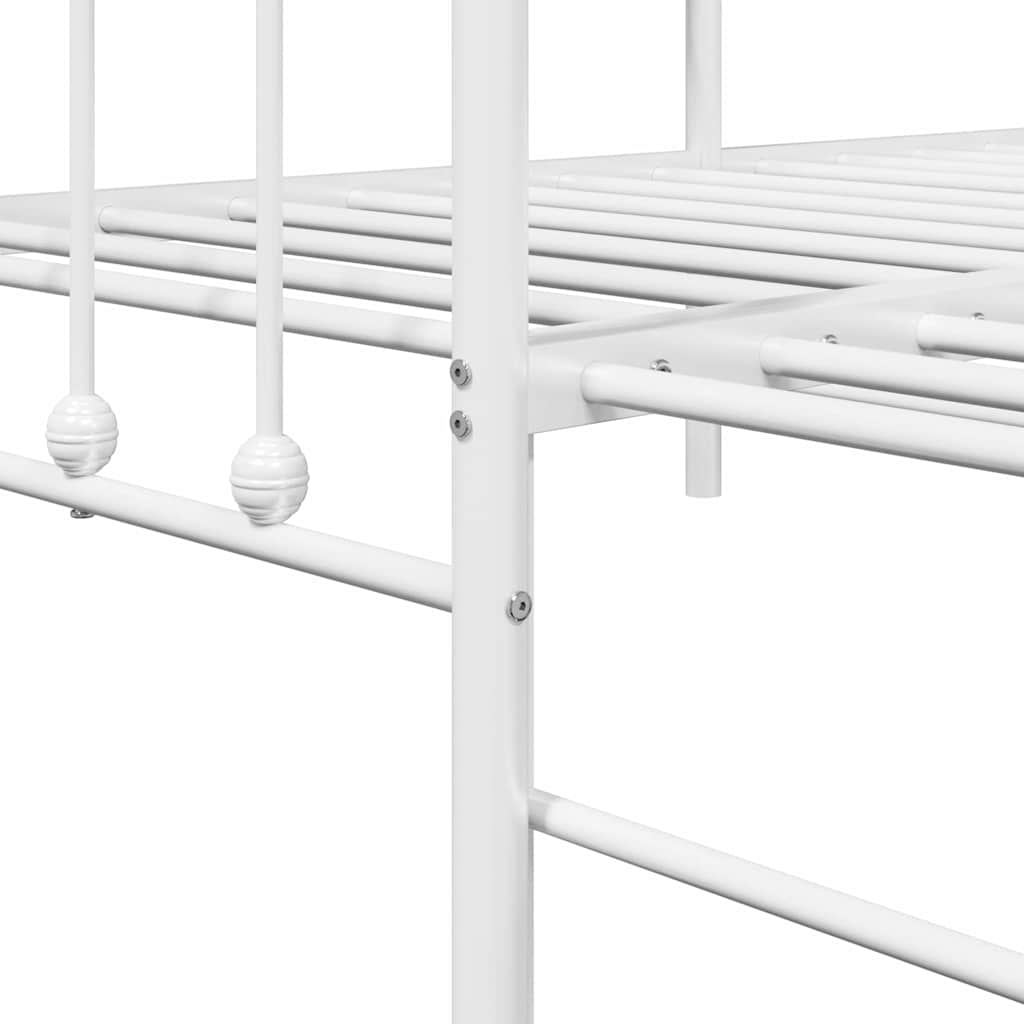 Dagsengeramme Hvit 80 x 200 cm Pulverlakkert stål