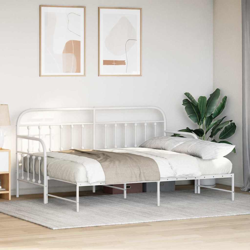 Dagsengeramme Hvit 80 x 200 cm Pulverlakkert stål