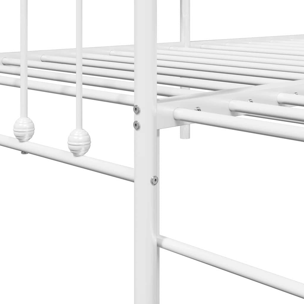 Dagsengeramme Hvit 90 x 190 cm Pulverlakkert stål