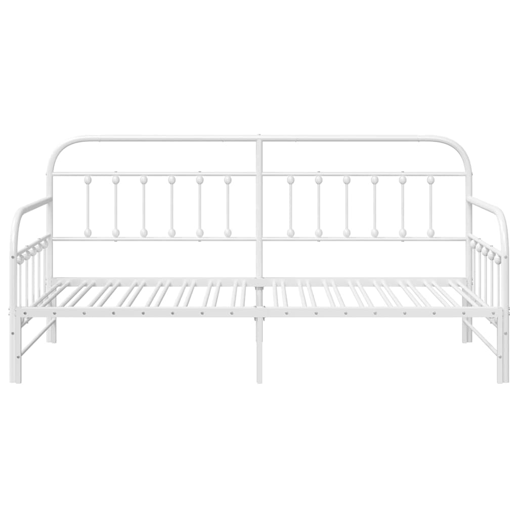 Dagsengeramme Hvit 90 x 190 cm Pulverlakkert stål