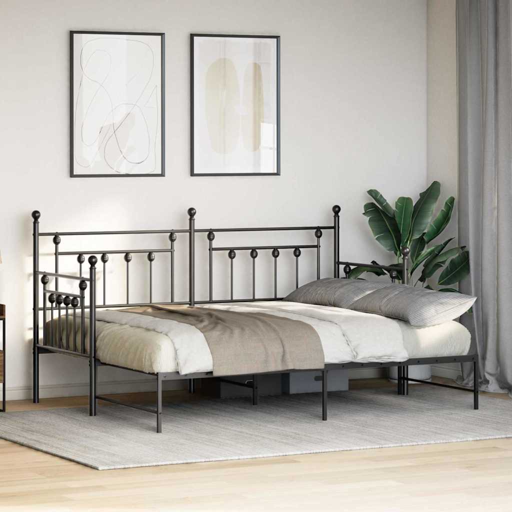 Dagsengeramme Svart 75 x 190 cm Stål