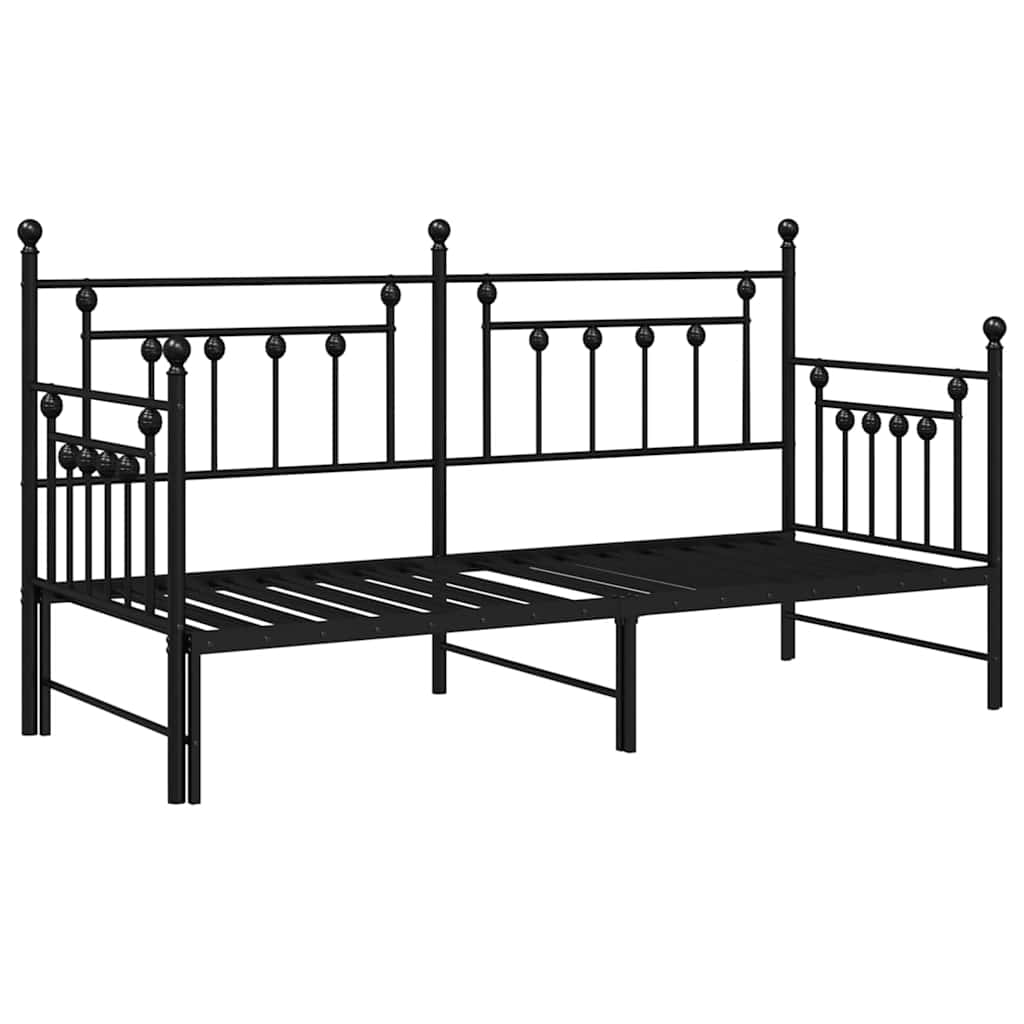 Dagsengeramme Svart 75 x 190 cm Stål