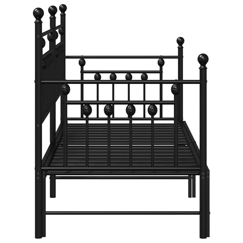 Dagsengeramme Svart 75 x 190 cm Stål