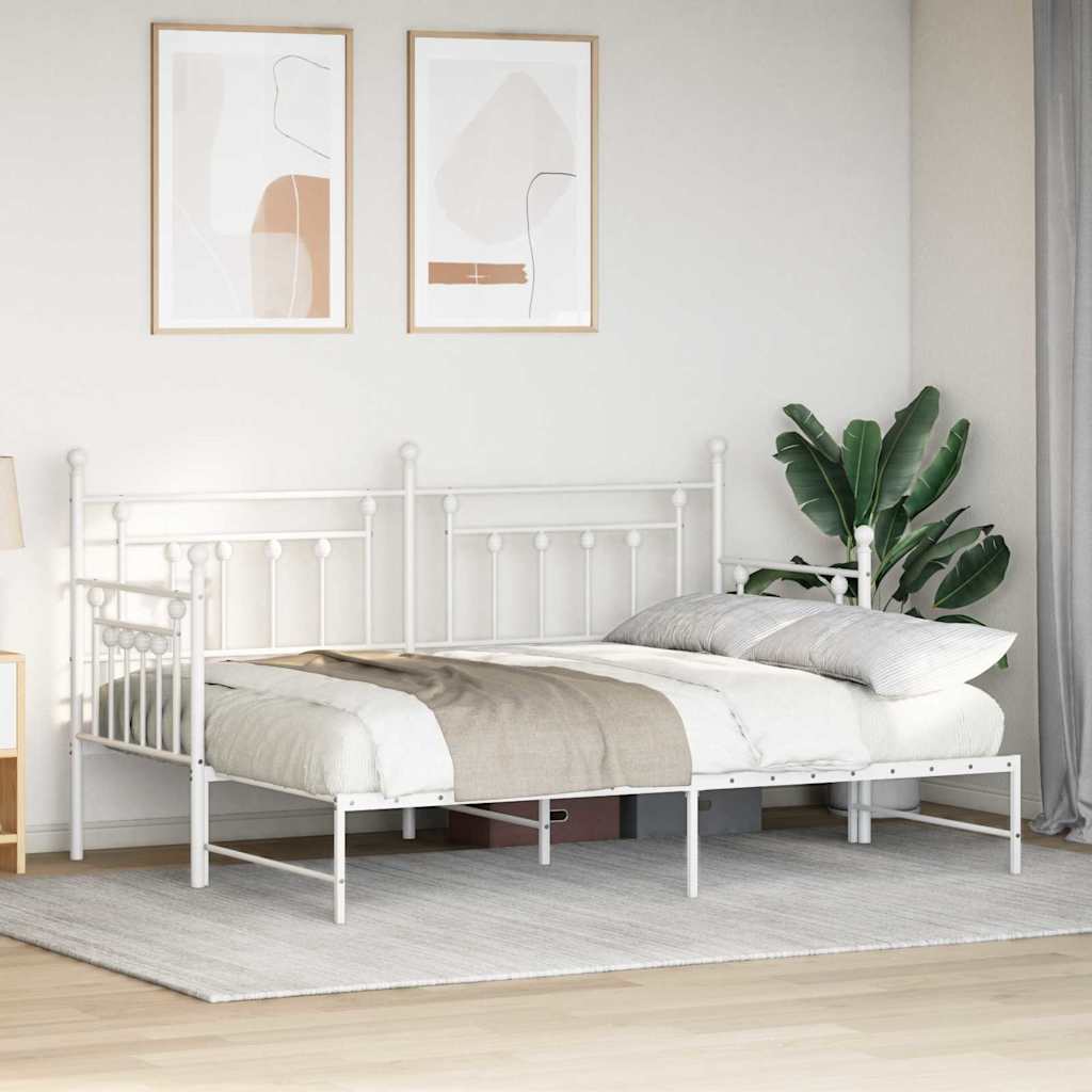 Dagsengeramme Hvit 75 x 190 cm Stål