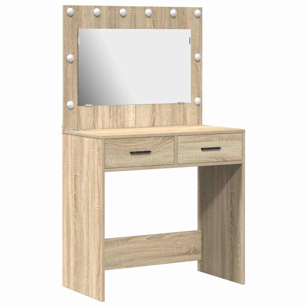 Sminkebord Sonoma eik 78,5 x 41 x 135 cm Konstruert tre