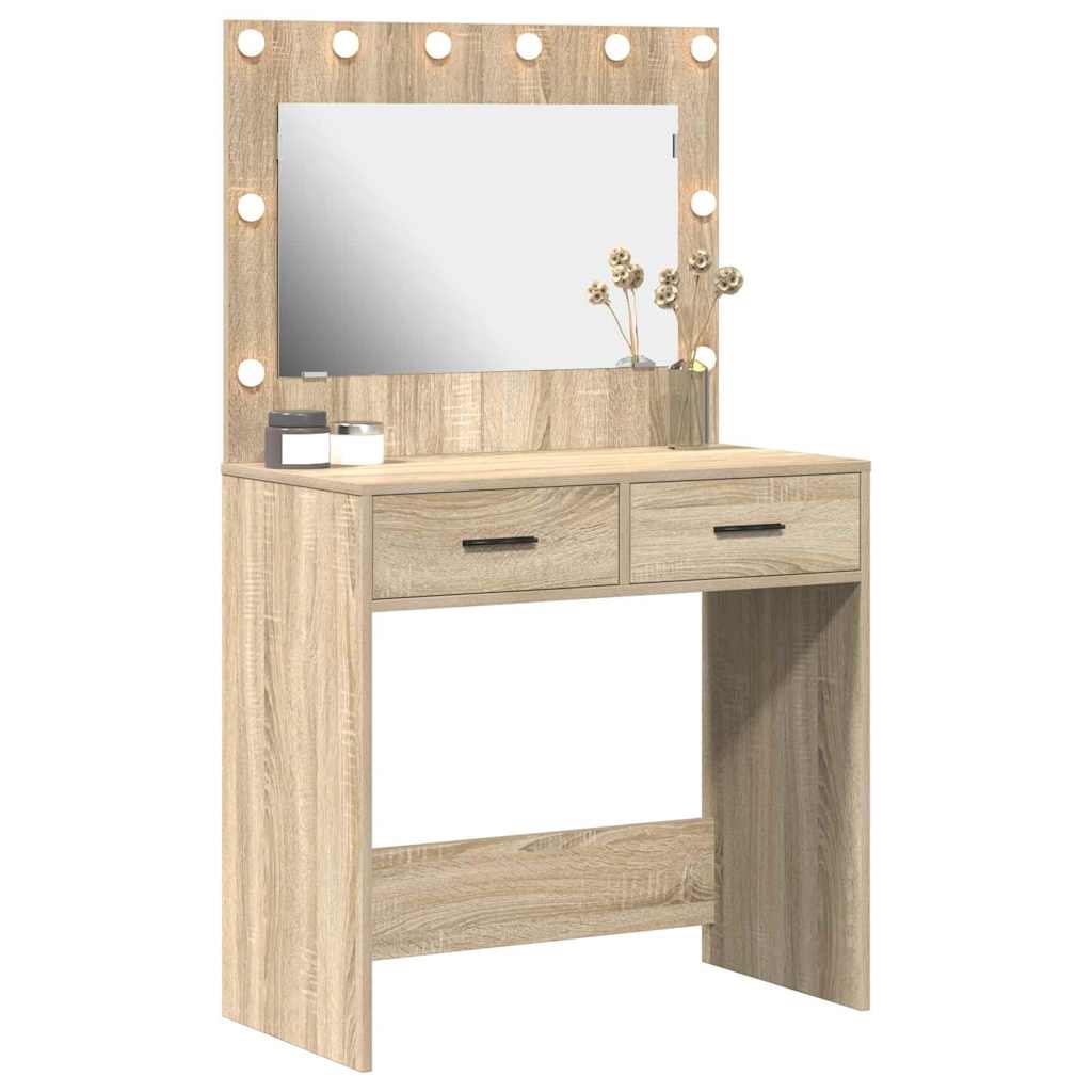 Sminkebord Sonoma eik 78,5 x 41 x 135 cm Konstruert tre
