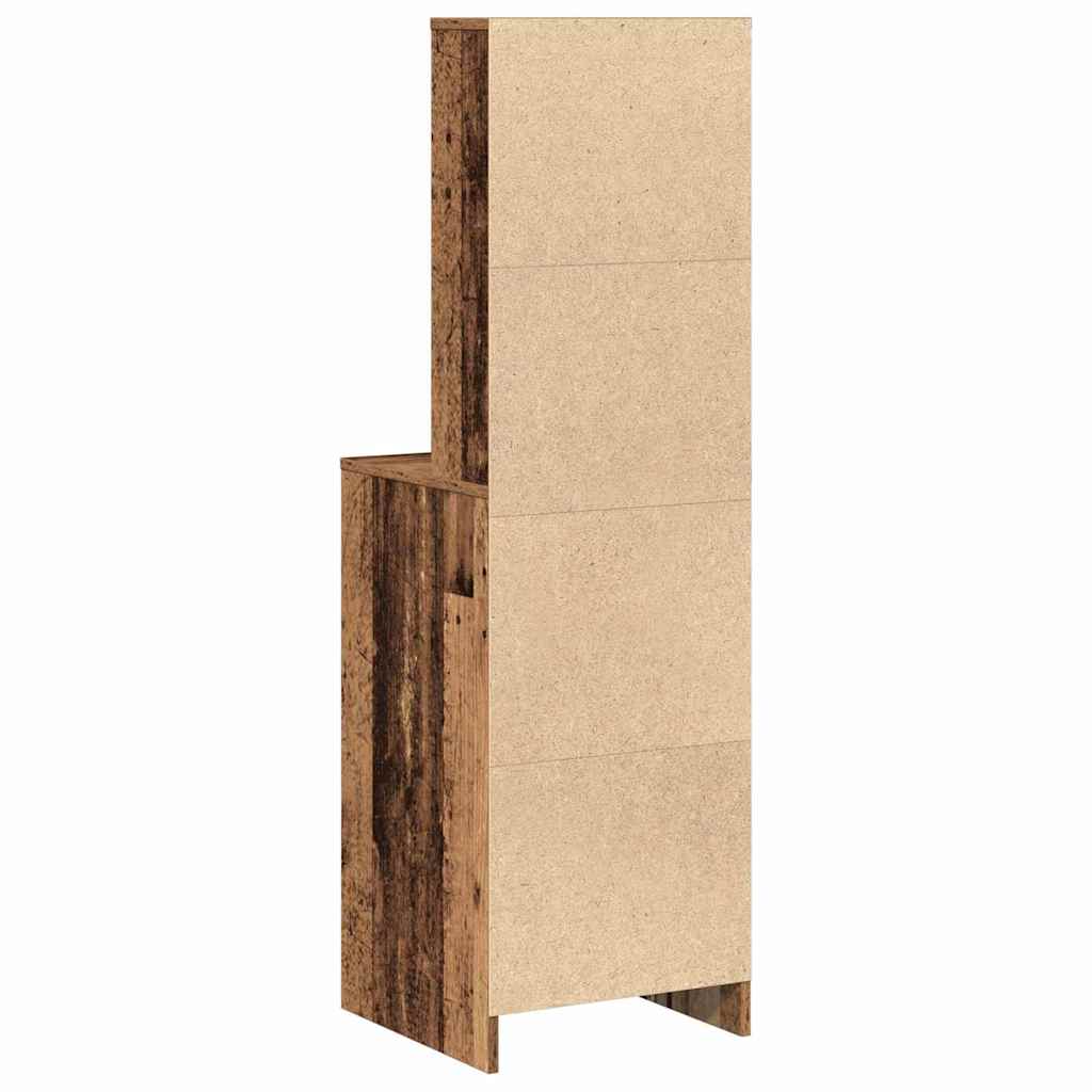 Høyskap med skuff Gammelt tre 40 x 41 x 135 cm Konstruert tre