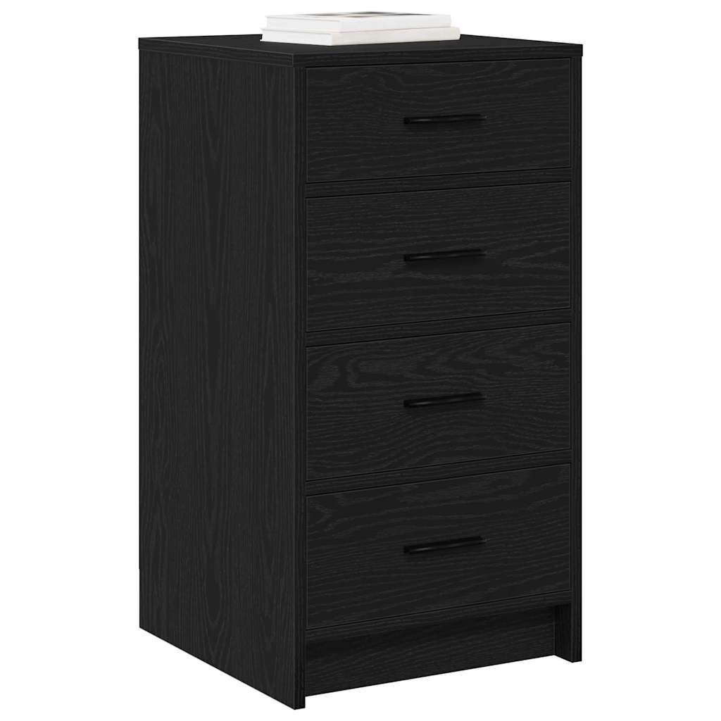 Serviesskap med skuff Svart eik 40 x 41 x 75 cm Konstruert tre