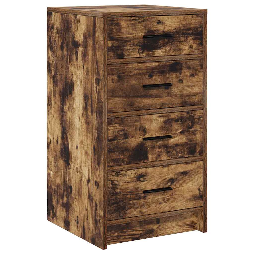 Serviesskap med skuff Røkt eik 40 x 41 x 75 cm Konstruert tre