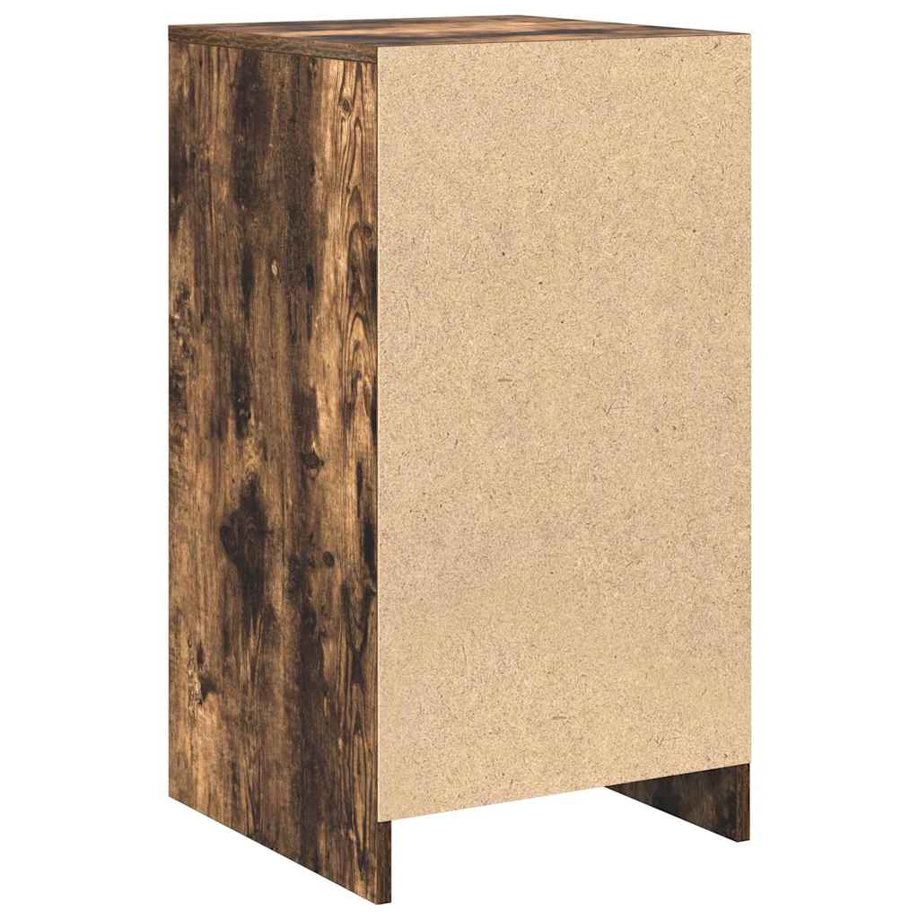 Serviesskap med skuff Røkt eik 40 x 40,5 x 75 cm Konstruert tre