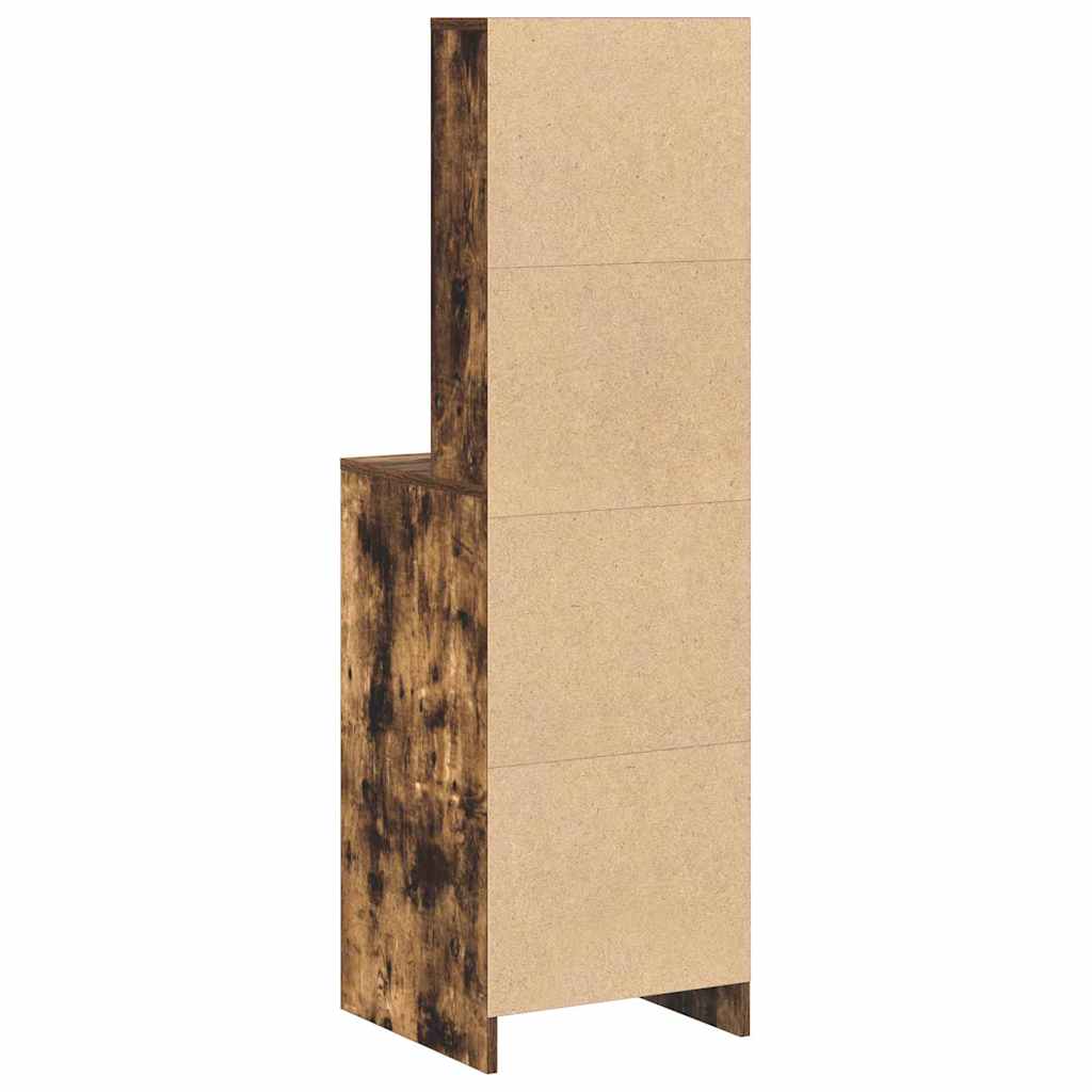 Høyskap med skuff Røkt eik 40 x 40,5 x 135 cm Konstruert tre