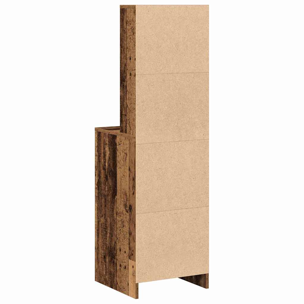 Høyskap med skuff Gammelt tre 40 x 40,5 x 135 cm Konstruert tre
