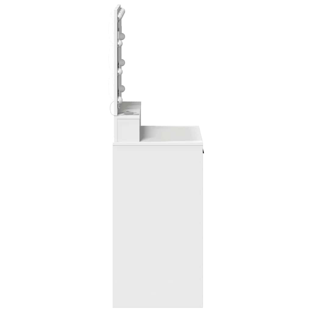 Sminkebord med speillys Hvit 50 x 41 x 135 cm Konstruert tre