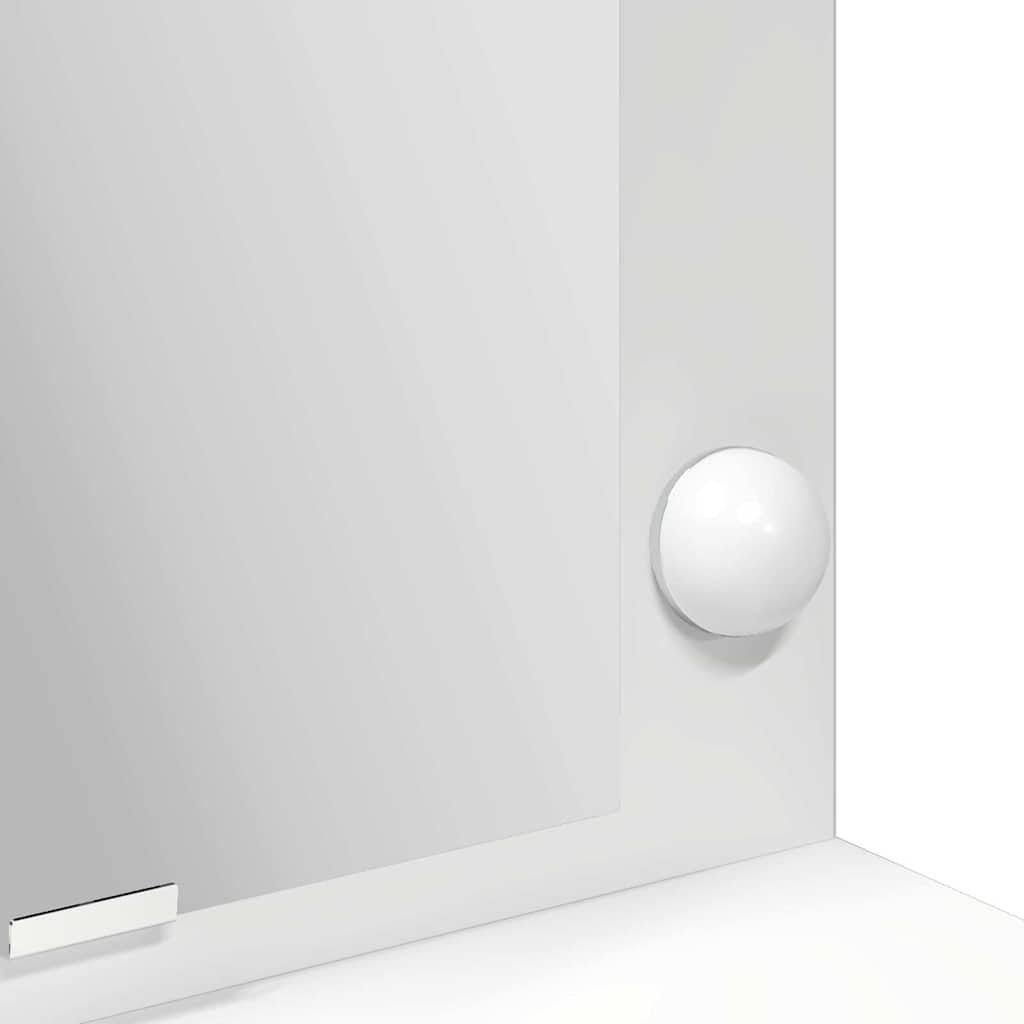 Sminkebord med speillys Hvit 100 x 41 x 135 cm Konstruert tre