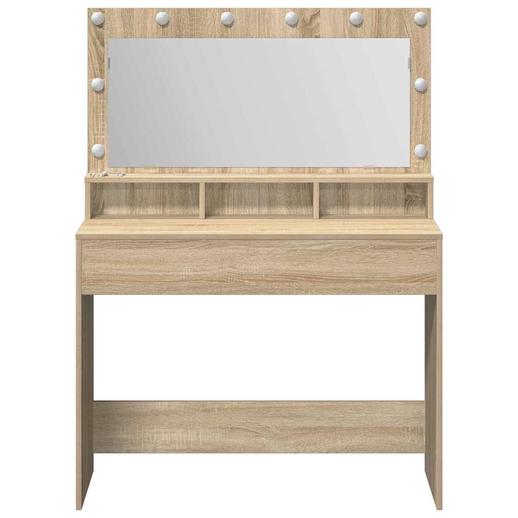 Sminkebord Sonoma eik 100 x 41 x 135 cm Konstruert tre