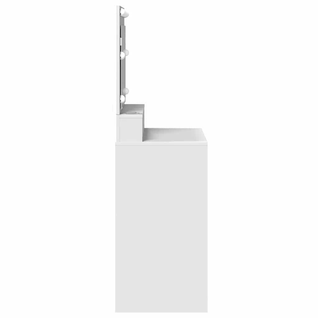Sminkebord med speillys Hvit 78,5 x 41 x 135 cm Konstruert tre