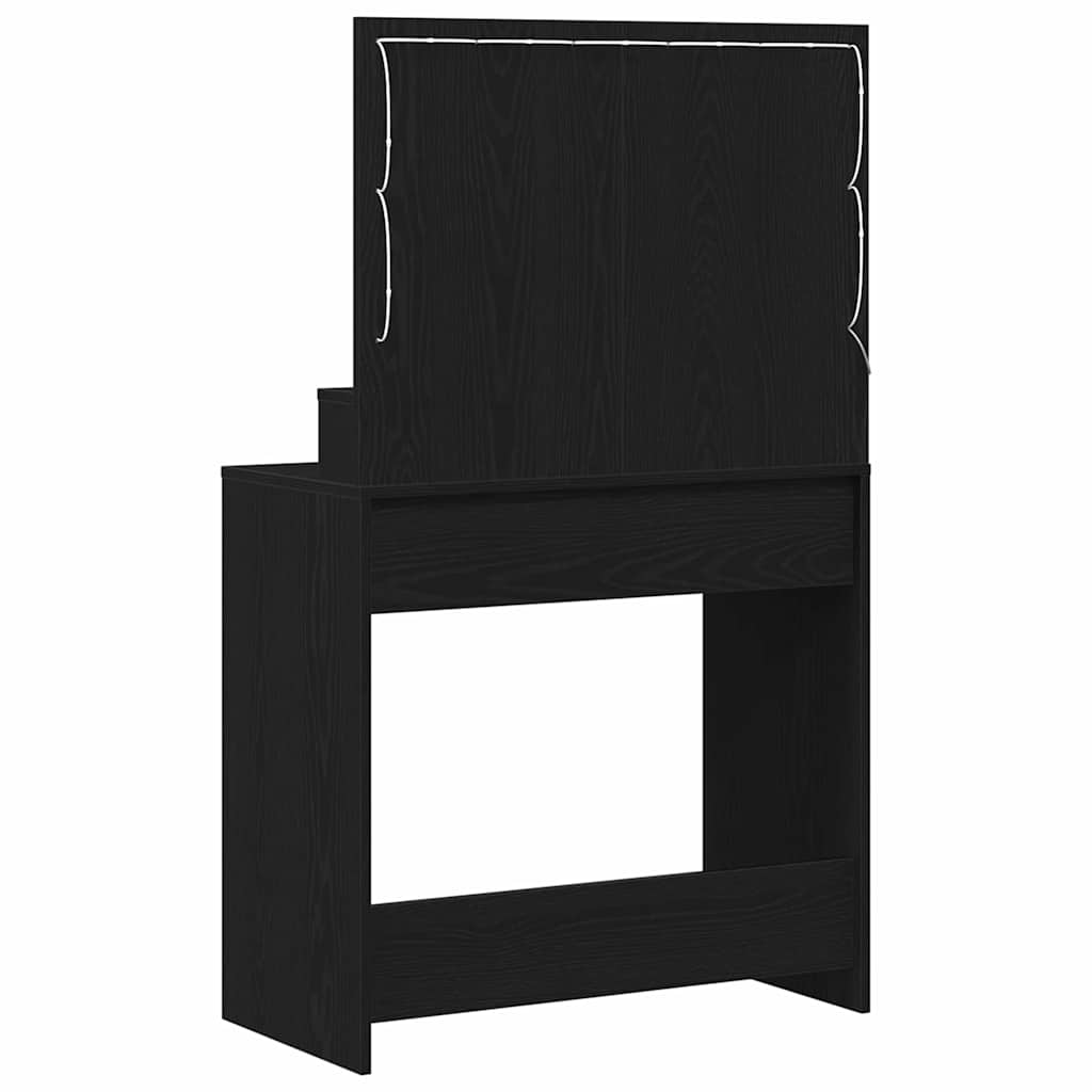 Sminkebord Svart Eik 75,5 x 41 x 135 cm Konstruert tre