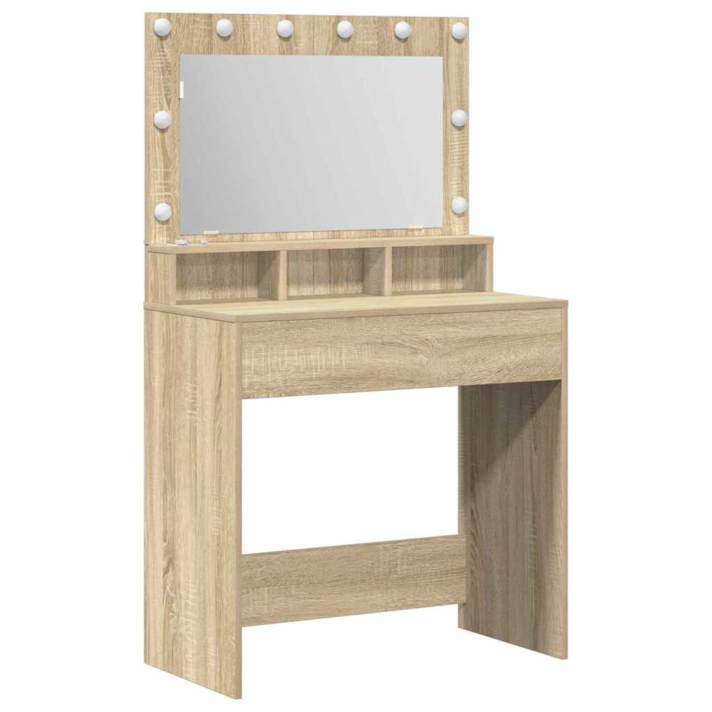 Sminkebord Sonoma eik 75,5 x 41 x 135 cm Konstruert tre