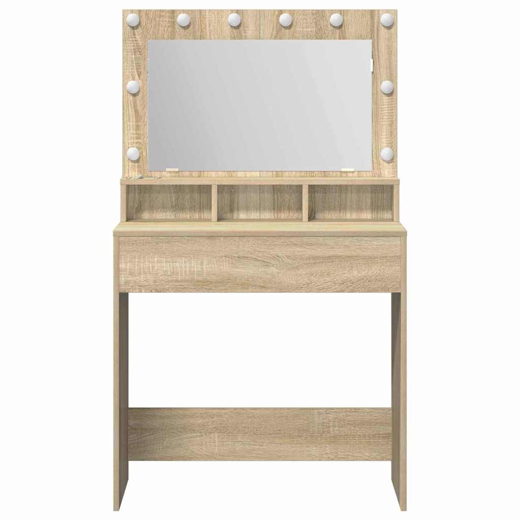 Sminkebord Sonoma eik 75,5 x 41 x 135 cm Konstruert tre