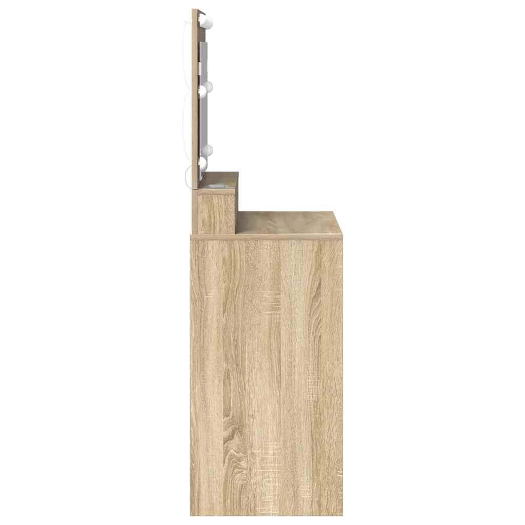 Sminkebord Sonoma eik 75,5 x 41 x 135 cm Konstruert tre