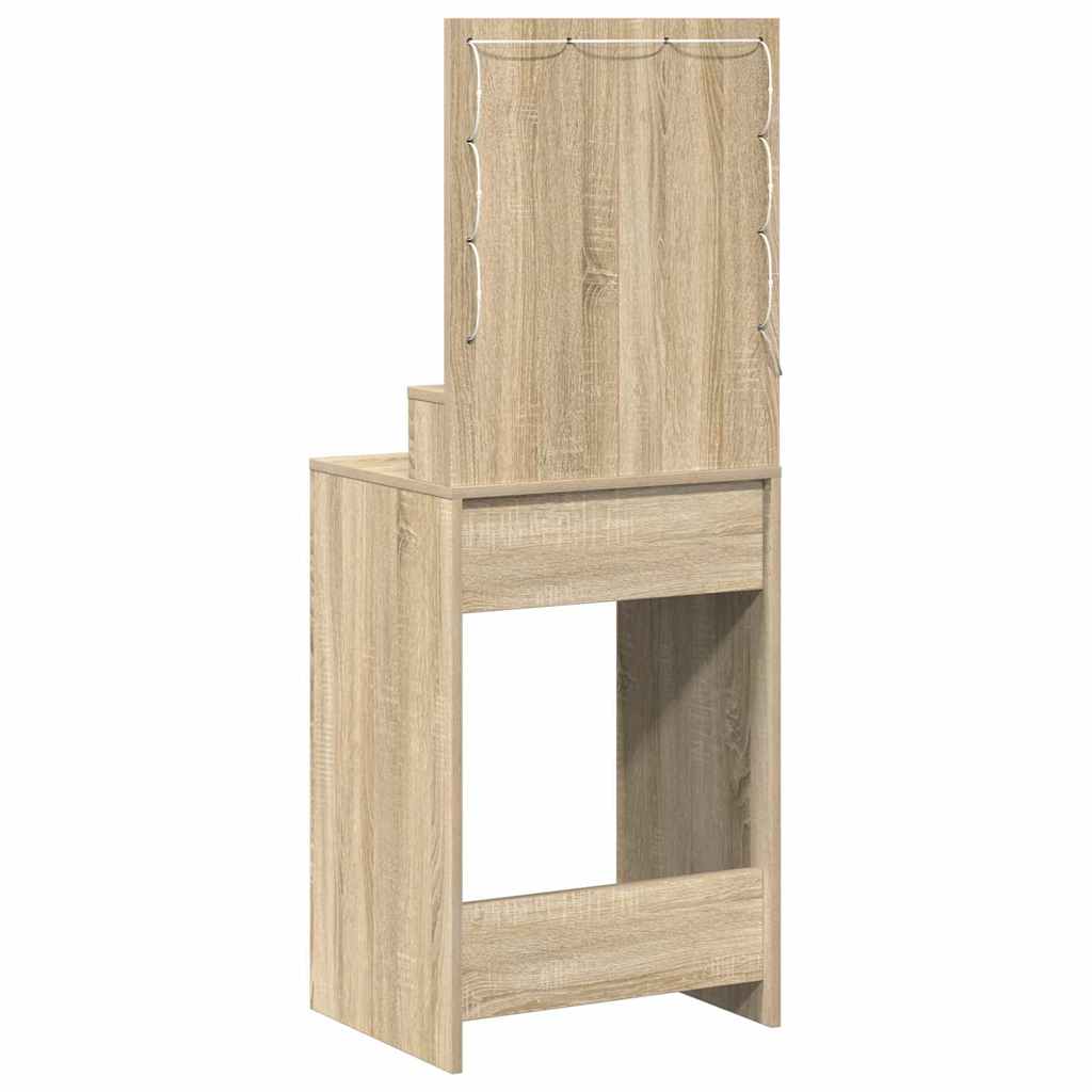 Sminkebord med hylle Sonoma eik 50 x 41 x 135 cm Konstruert tre