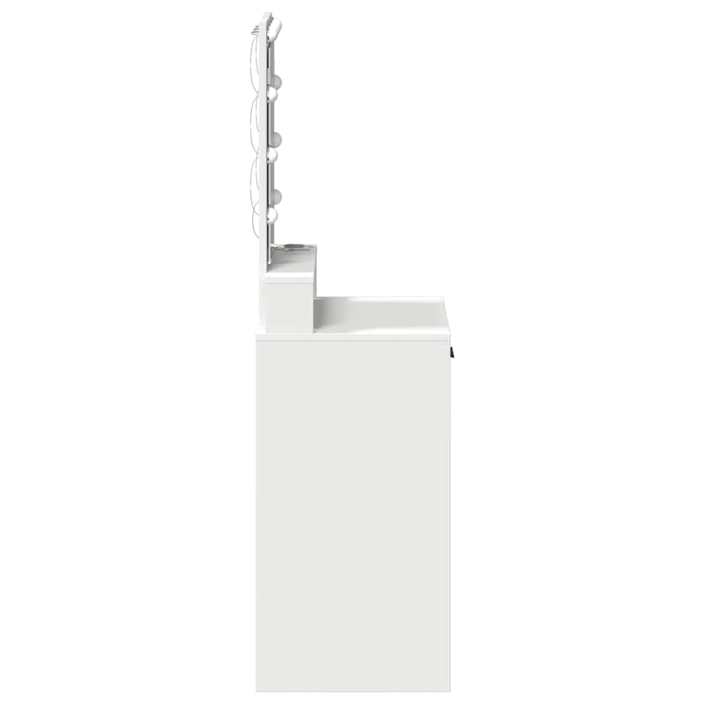 Sminkebord med speillys Hvit 50 x 41 x 140 cm Konstruert tre
