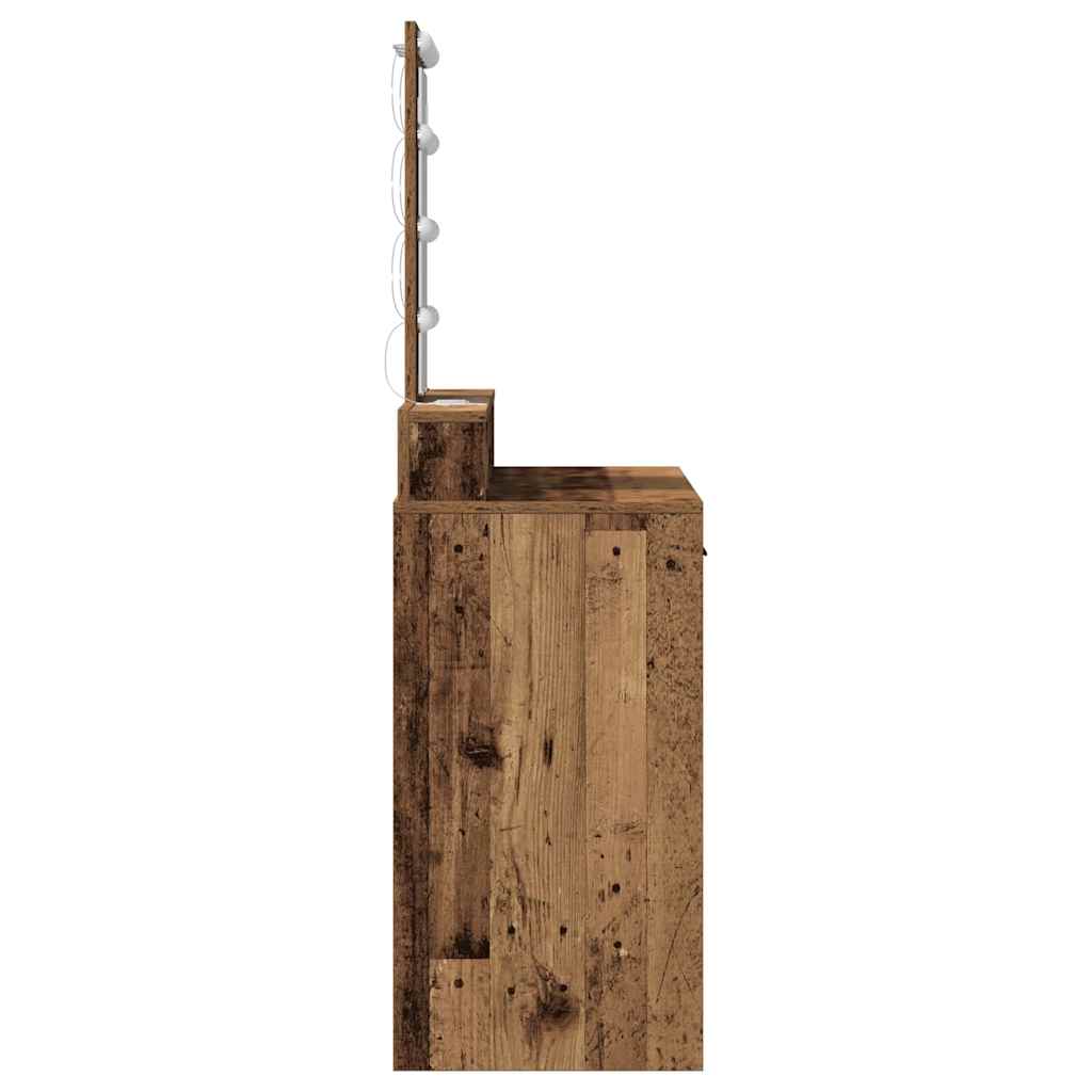 Sminkebord med speillys Brun 100 x 41 x 140 cm Konstruert tre