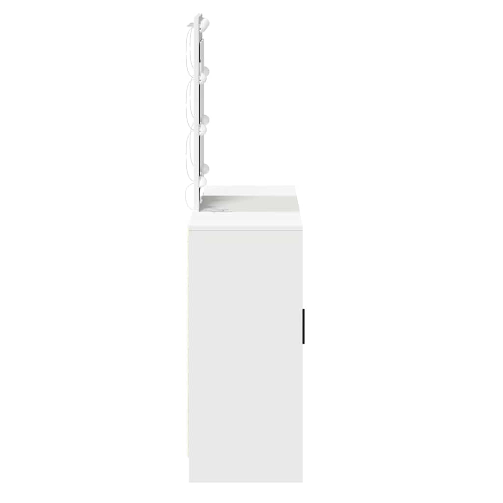 Sminkebord med speillys Hvit 102 x 33 x 135 cm Konstruert tre