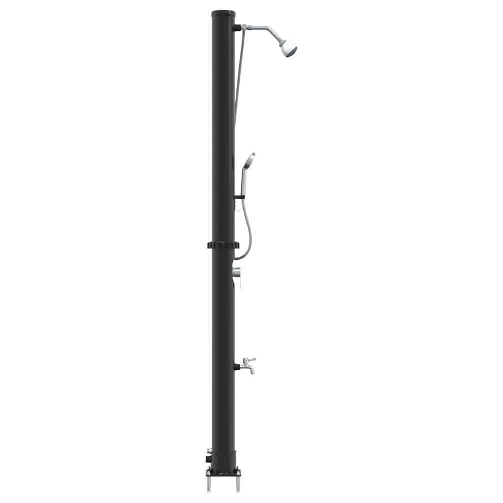 Utendørs Soldusj Svart 217 cm PVC og Aluminium