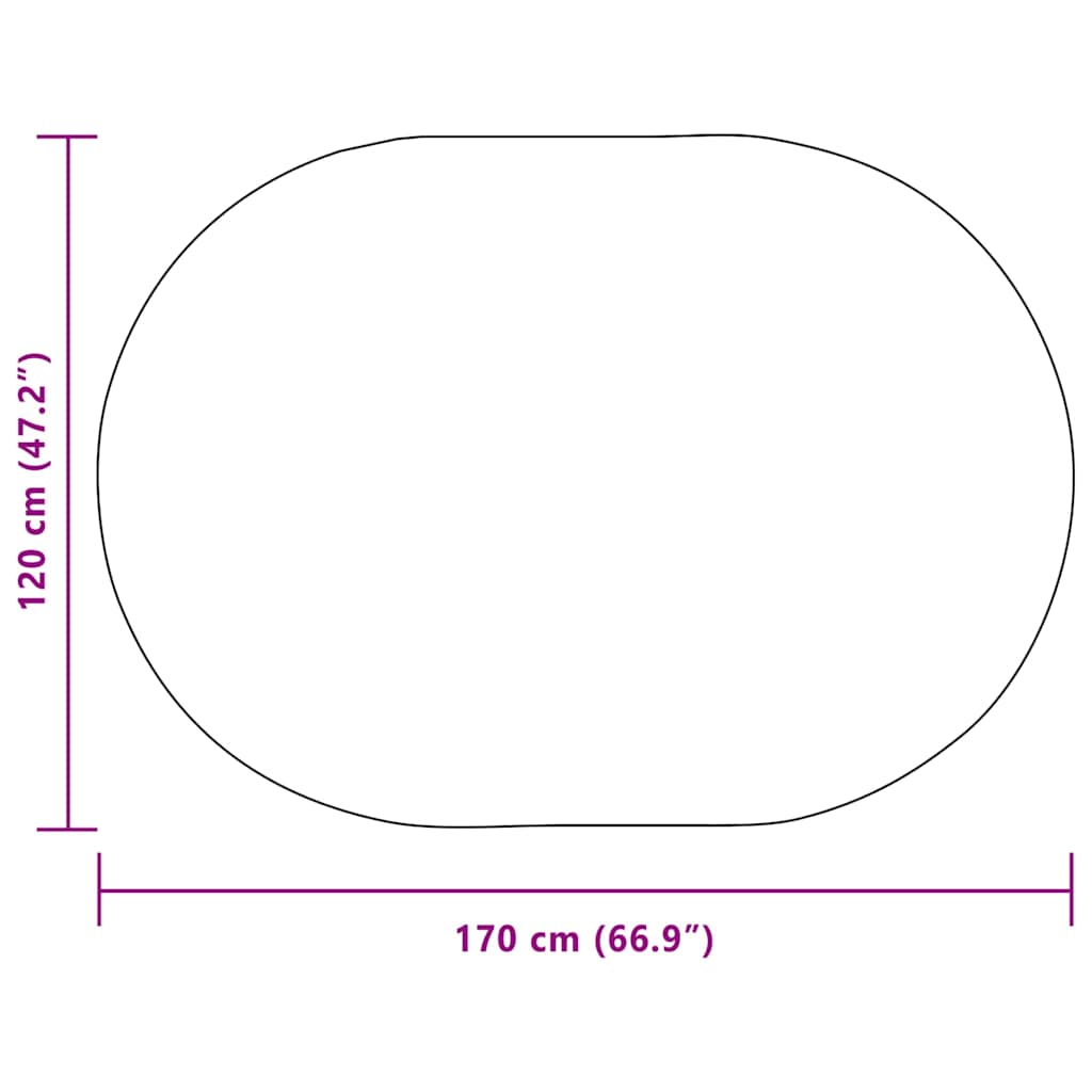 Teppe ZIZUR Brun 170 x 120 cm Polypropen