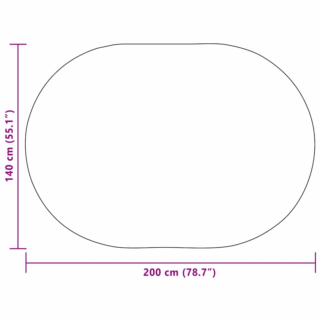 Teppe ZIZUR Krem 200 x 140 cm Polypropen