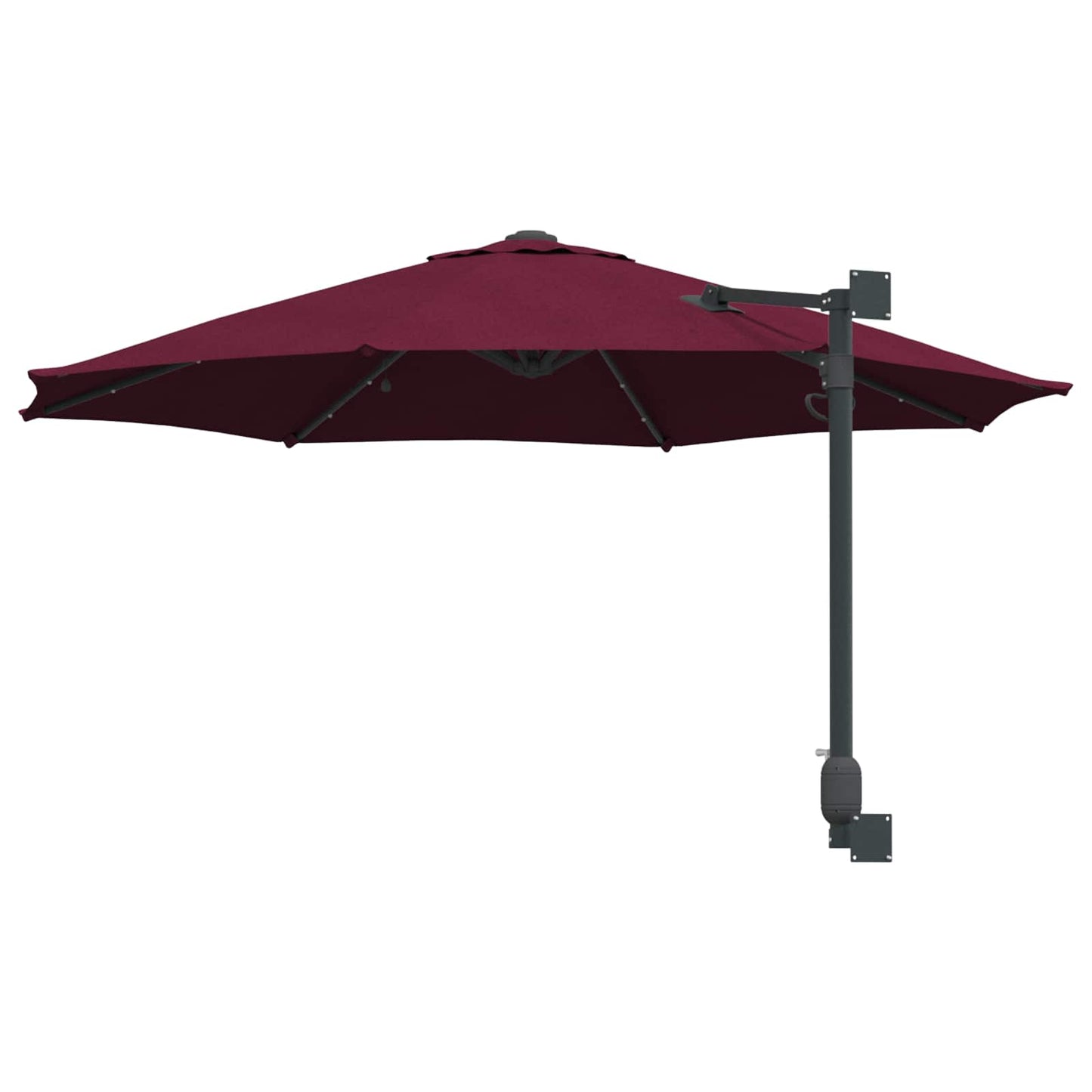 Hageparasol Bordeaux Rød 248 x 248 x 148 cm Polyester og stål
