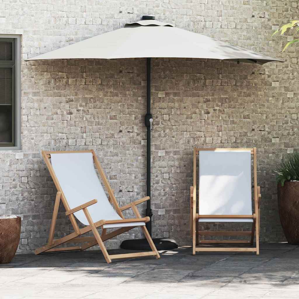 Hageparasol sand 294 x 150 x 223 cm Polyester og stål