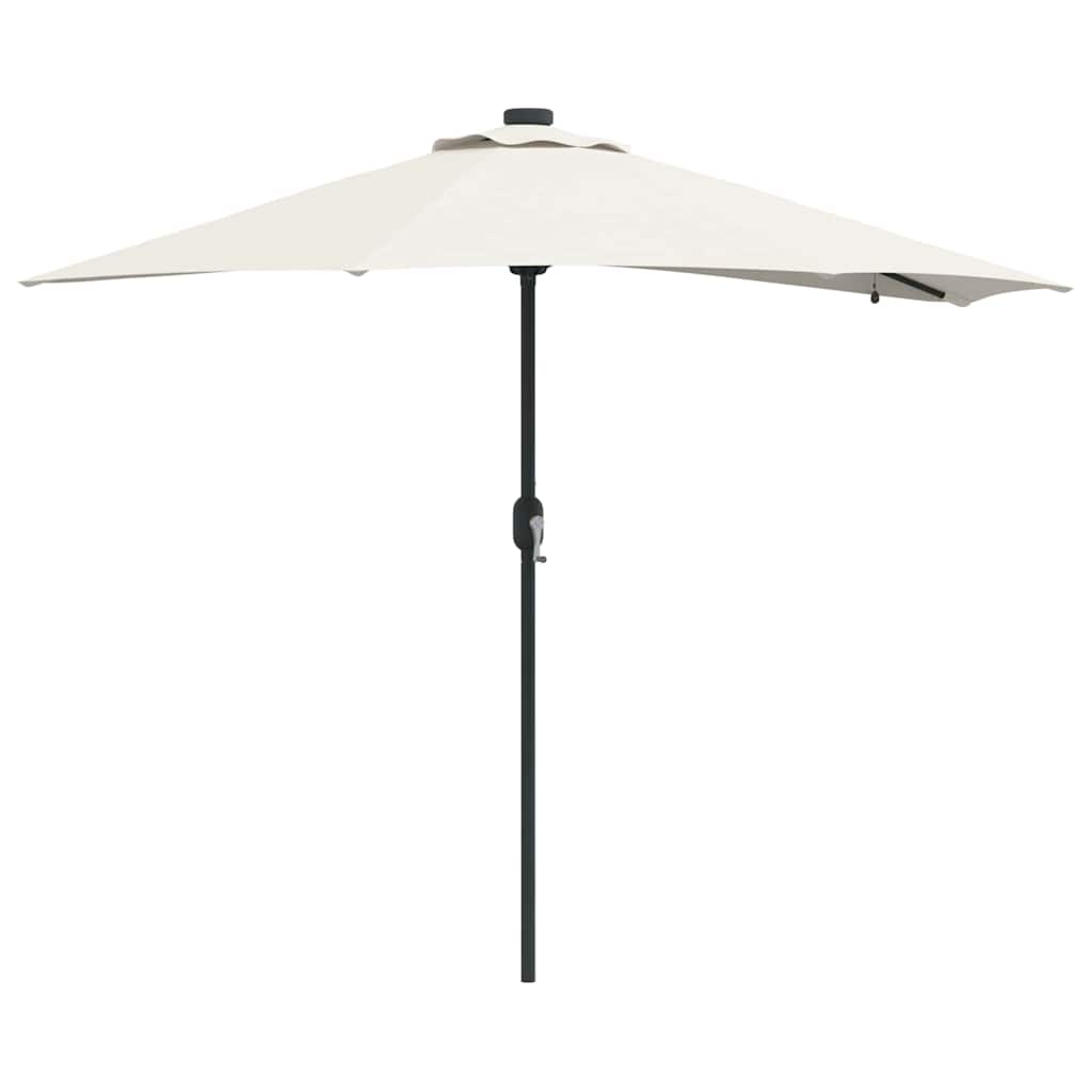 Hageparasol sand 294 x 150 x 223 cm Polyester og stål