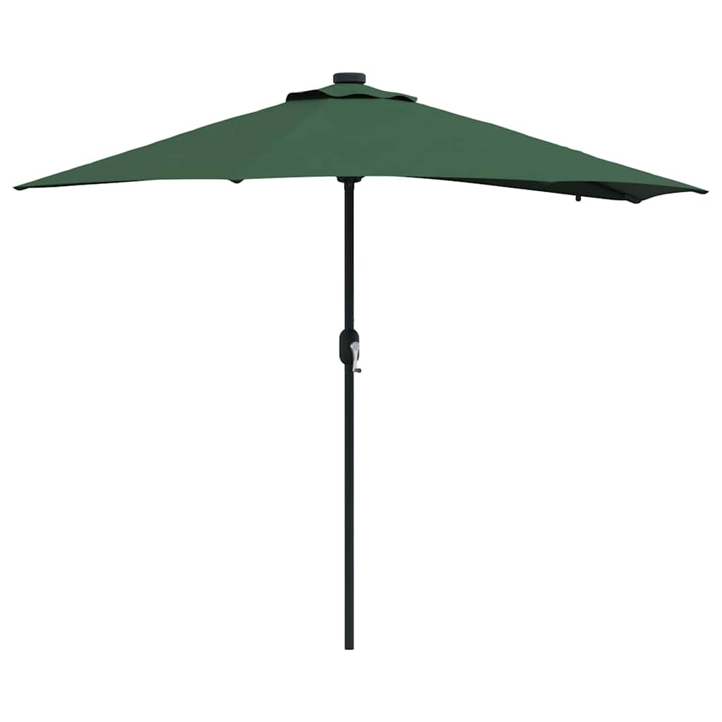Hageparasol grønn 294 x 150 x 223 cm Polyester og stål