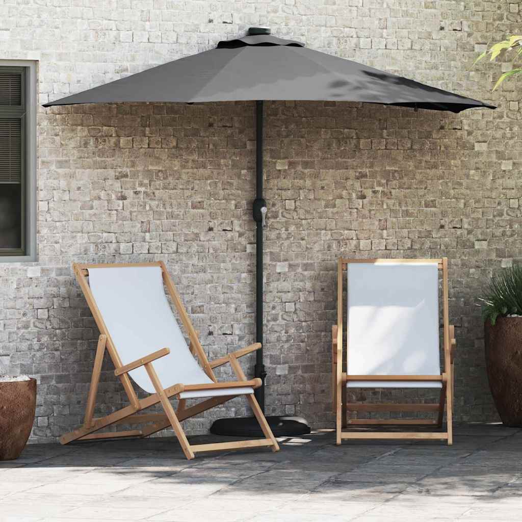 Hageparasol Antrasitt 294 x 150 x 223 cm Polyester og stål