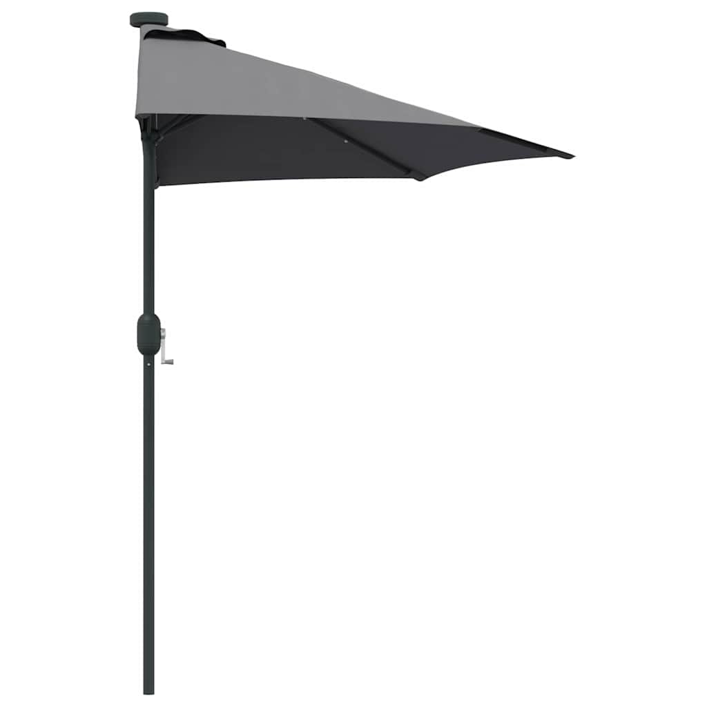 Hageparasol Antrasitt 294 x 150 x 223 cm Polyester og stål
