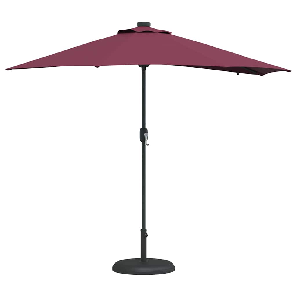 Hageparasol Bordeaux Rød 294 x 150 x 223 cm Polyester og stål