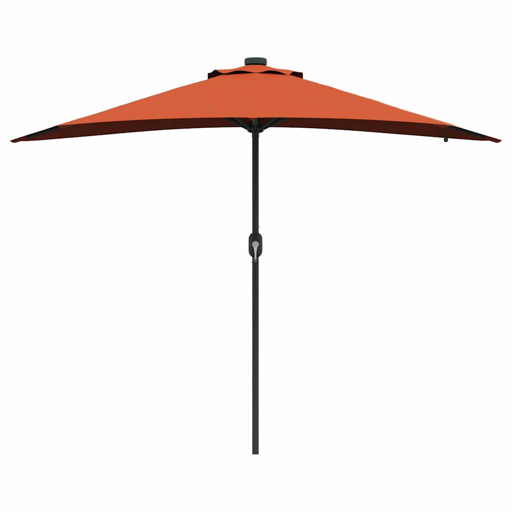 Hageparasol Terrakotta 294 x 150 x 223 cm Polyester og stål